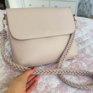 Madison West Braided Rope Strap Crossbody Bag